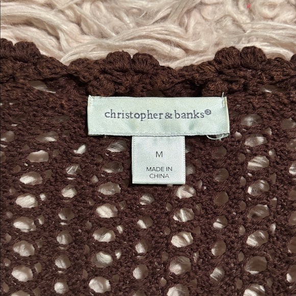 Christopher & Banks Boho Crotchet Open Front Cardigan - Picture 7 of 11